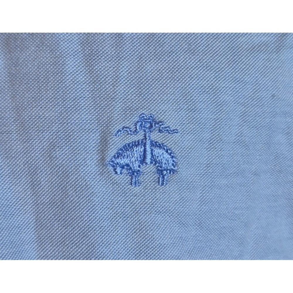 Brooks Brothers Non-Iron Stretch Mens Dress Shirt Large Light Blue Regent Fit
